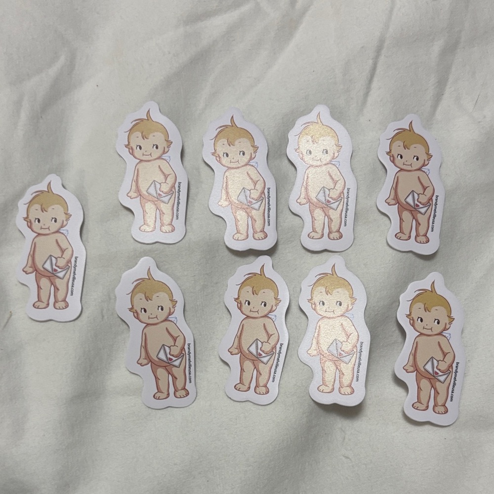Brandy Melville Tan Cartoon Character Baby Stickers